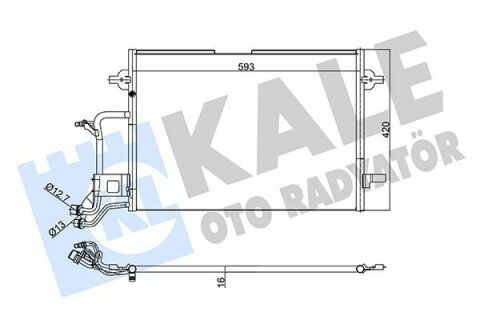 Радіатор кондиціонера Audi A4, VW Passat 94- Радіатор кондиціонера Audi A4, VW Passat 94-