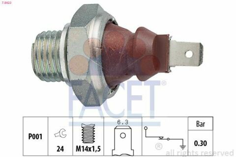 Датчик тиску оливи (0,3bar/1 конт.) Opel Kadett/Omega/Corsa 1.0-3.4i 75-