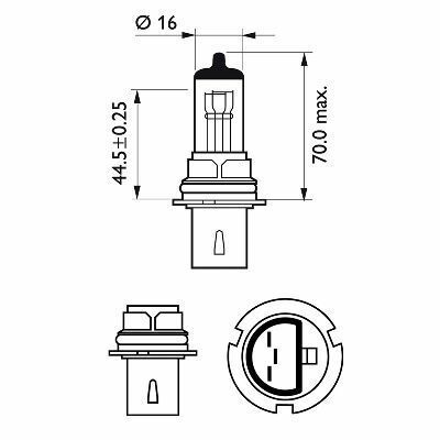 Автолампа галогенова 65/45W