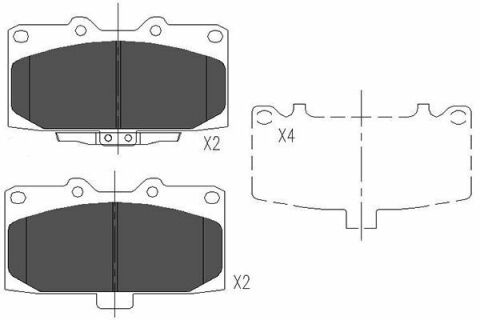 Колодки тормозные перед. Subaru Impreza 98-09