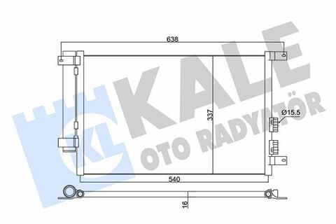 KALE FIAT Радіатор кондиціонера Alfa Romeo 147/156 1.6/3.2