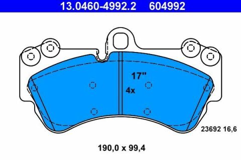 Колодки гальмівні (передні) Porsche Cayenne 02-10/VW Touareg 02-18/MB G-class (W463) 18-