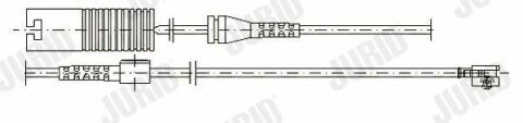 JURID датчик гальм. колод. (задн.) BMW 7serie E38 94-01
