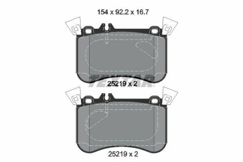 Колодки гальмівні (передні) MB A-class (W176)/CLA (X117) 13-19/GLA (X156) 14- (Brembo)