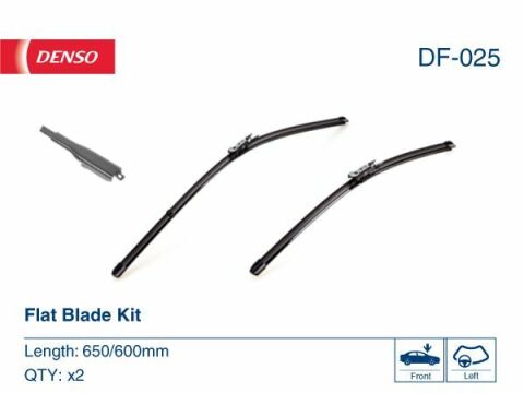 Комплект щіток склоочисника безкаркасних Denso Flat 650/600