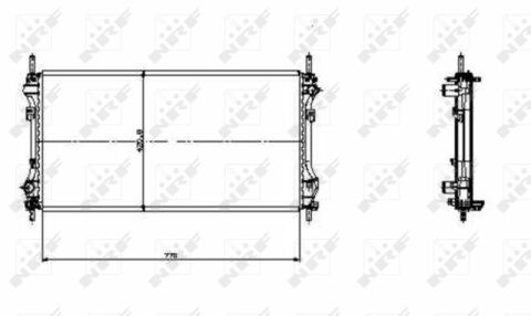 Радиатор охлаждения Ford Transit 2.0-2.4 DI 00-06