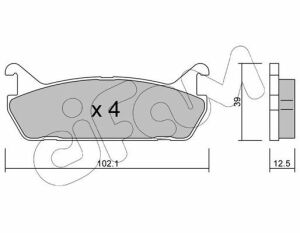 Гальмівні колодки зад. Mazda 323/626 94-04 (akebono)