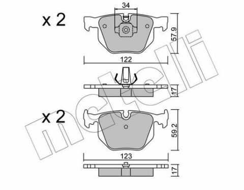 Колодки тормозные (задние) BMW 7 (E65/E66/E67) 01-08