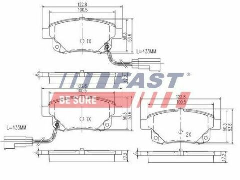 Колодки Тормозные FORD Transit 06- зад 2-Датчики