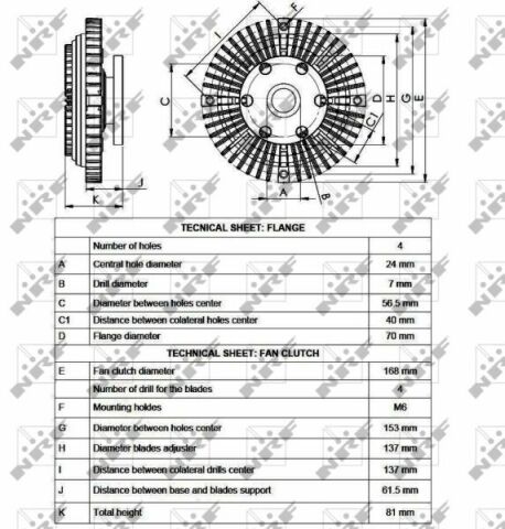 Муфта вентилятора Hyundai H-1 2.5TD 00-07 Муфта вентилятора Hyundai H-1 2.5TD 00-07