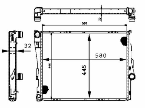 Радіатор охолодження BMW 3 (E46) 00-05