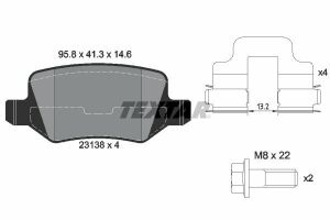 2313803 TEXTAR Тормозные колодки для дисков