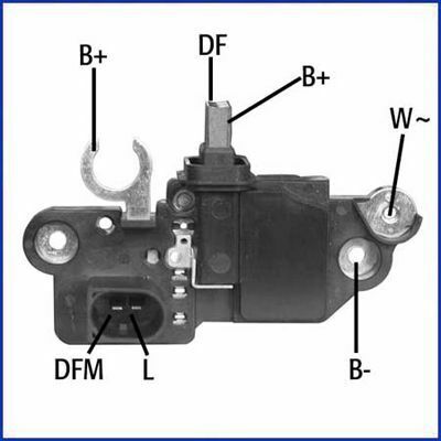 Реле генератора (14.5V) VW LT/T4 2.5TDI 96-06 (HÜCO)