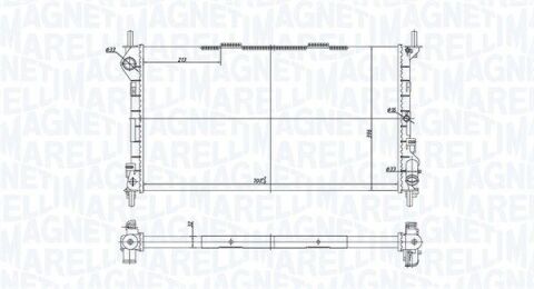 Радиатор охлаждения 700х396х32 Transit Connect 1.8 16V/1.8TDCi 02-