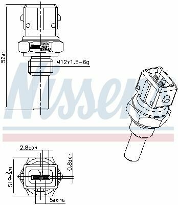 BMW датчик температури охолодж.рідини 3 E30/36,5 E28/34,7 E32, Alfa Romeo, Citroen, Fiat, Ford, Opel, Peugeot, Toyota, Volvo