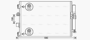 Радиатор кондиционера (конденсатор) TOURNEO 1.0, 1.5, 1.6 13-, C-MAX 1.0 12-, C-MAX 1.5 15- FORD