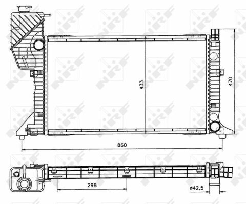 Радіатор охолодження MB Sprinter 2.9TDI 96-00