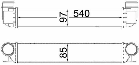 радіатор інтеркулера E39 520d/525d/530d 98-04