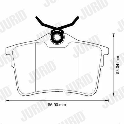 JURID CITROEN Колодки гальм.задн.Berlingo B9,Peugeot 308,5008,Partner 08-