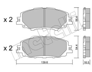 Колодки гальмівні (передні) Toyota Corolla 18-/Prius 15-/Yaris 20-