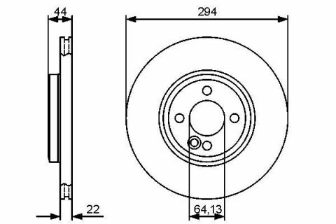 Диск тормозной (передний) Mini Cooper 01-14 (294x22)