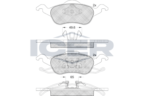 Колодки тормозные передние дисковые FORD Focus I 98-04