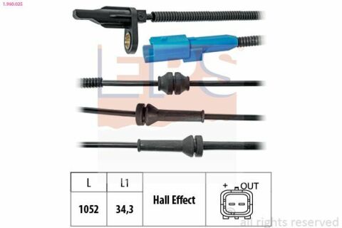 EPS Датчик ABS передн. С3 ||, C3 Picasso, C4 Cactus, DS3