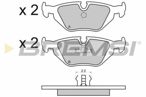 Тормозные колодки зад. BMW 3(E36, E46)/5(E34)/7(E32) 86-06 (ATE) (123x43,6x16,7)