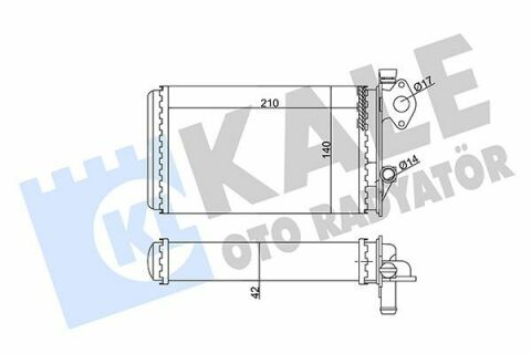 KALE VW Радіатор опалення Polo, T3 81-