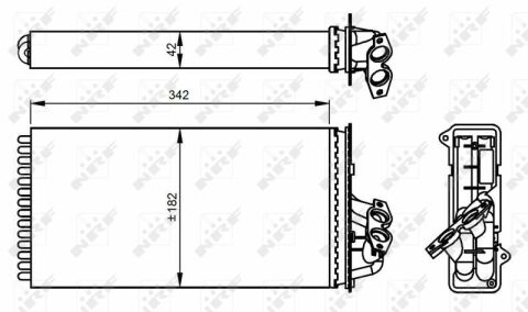 Радіатор пічки MB Vito 2.0-2.8 96-03 OM 611/M111/M104/OM 601