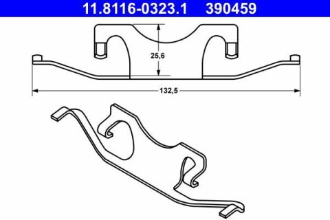 Планка суппорта (заднего) прижимная (к-кт) MB E-class (W211)/S-class (W220) 2.0-6.0 98-08 (Ate)