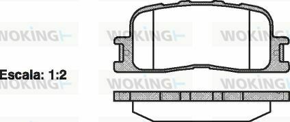 Тормозные колодки зад. Toyota Camry 01-06 (akebono) (93x38x16)