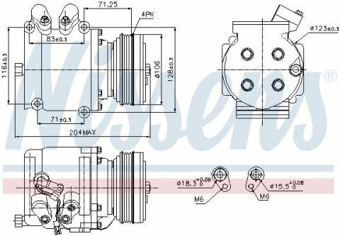 Компрессор HD CIVIC(91-)1.3 и 16V(+)[OE 38800-PLA-E01]