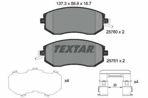 Колодки тормозные (передние) Subaru Forester/Impreza/Legace V/Outback 10- (Tokico)