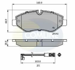 CBP21555 Comline - Гальмівні колодки до дисків
