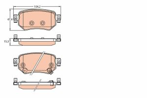 Колодки тормозные MAZDA 6 «R» 12&gt;