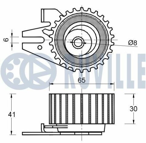 RUVILLE FIAT Ролик натяжителя ремня BRAVO 2.0 20V 95-01