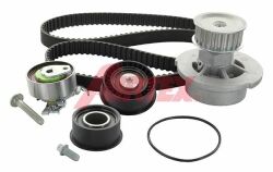 Комплект ГРМ (ремень + 3 ролика + насос + крепление) Opel Astra G, Corsa C 1.4/1.6 98-