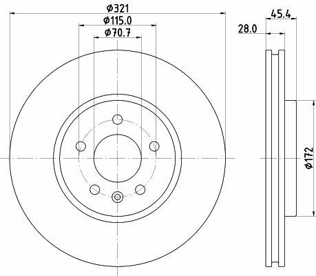 Диск гальмівній передній insignia b Диск гальмівній передній insignia b