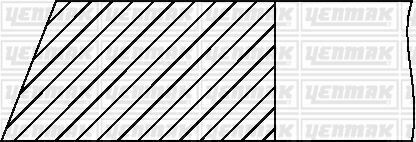 YENMAK Комплект поршневих кілець (83,50/+0,50) (2,0/2,0/3,0) CITROEN Berlingo, Jumpy 1.9D
