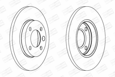 CHAMPION VW Диск тормозной передн.Audi 80,Golf I,II,III,Passat,Vento