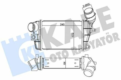 KALE FIAT Интеркулер Alfa Romeo 147 1.9JTD