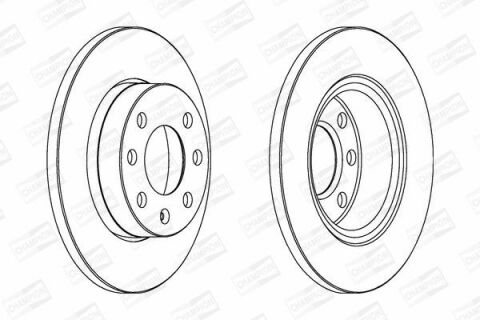 CHAMPION OPEL Диск гальмівний передн.Corsa C 00-