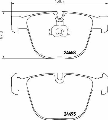 HELLA BMW Колодки гальм.задн.X5 F15 M 4.4 08-