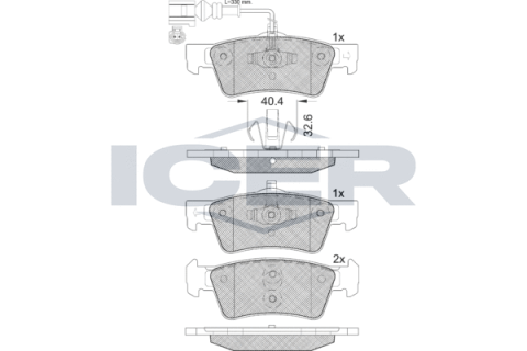 Колодки гальмівні (задні) VW T5/Multivan V 03-15 (+датчик)