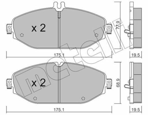 Колодки гальмівні (передні) MB C-class (W205/C205) 13-/E-class (W213/S213) 16- Колодки гальмівні (передні) MB C-class (W205/C205) 13-/E-class (W213/S213) 16-
