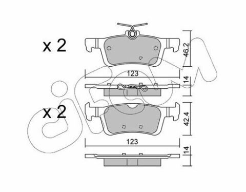 Колодки тормозные задние FIESTA 1.0-1.5 17- FORD