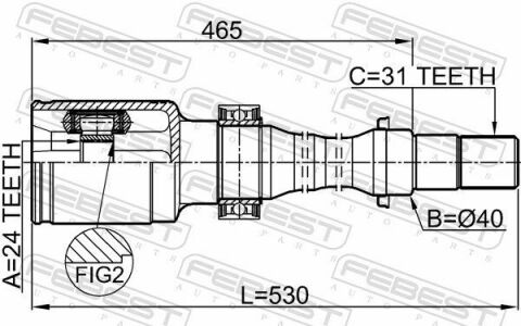 ШРКШ (ШРУС) внутренний 24X40X31 Mazda CX-5 11 Пр.