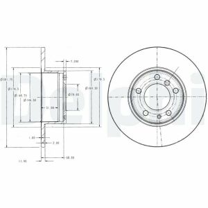 Диск тормозной передний 5-serie E34 88- BMW