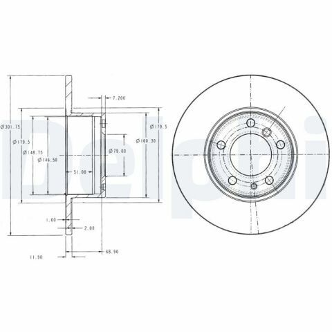 Диск тормозной передний 5-serie E34 88- BMW